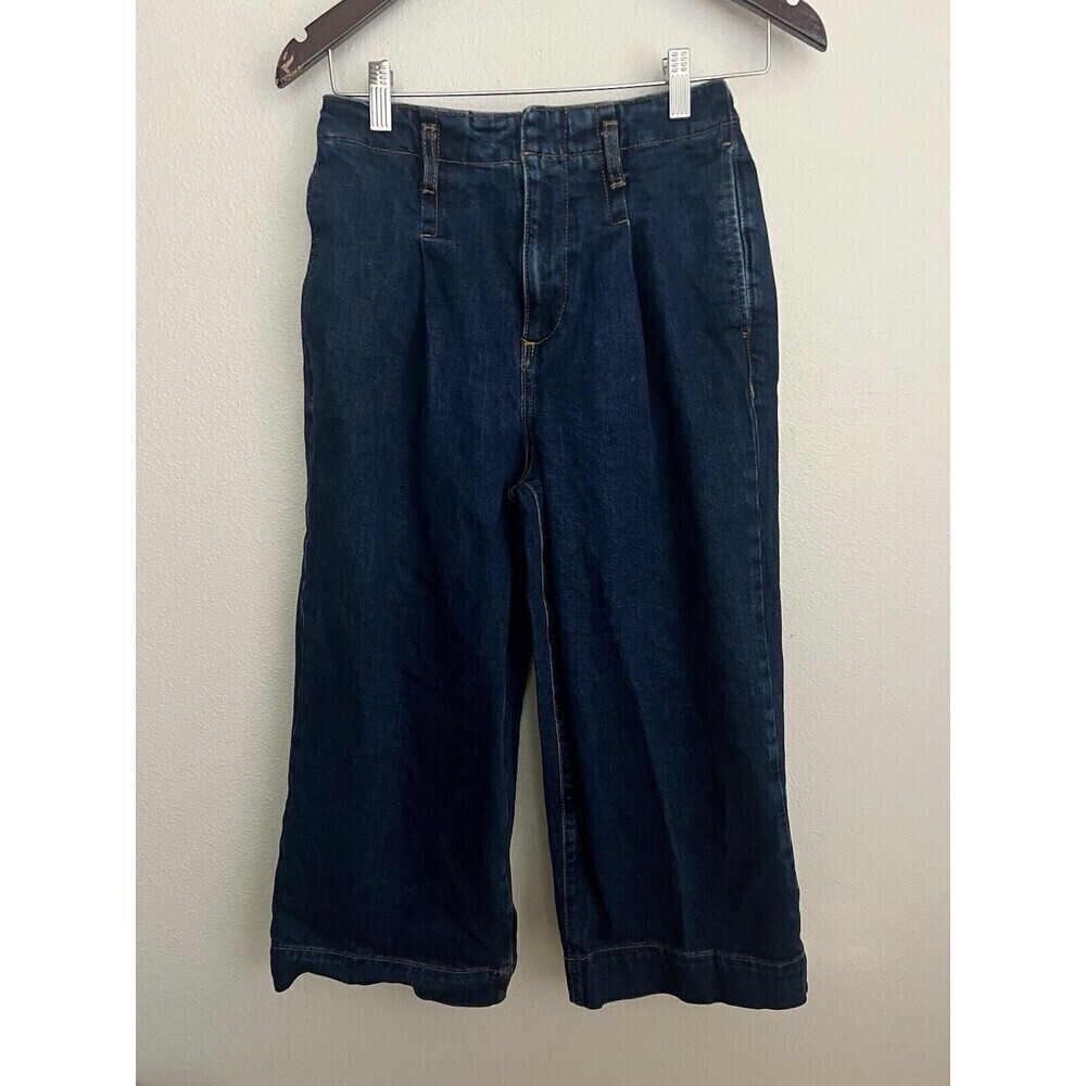 Boden Denim Wide Leg Culottes Blue Jeans Women's Size US 2